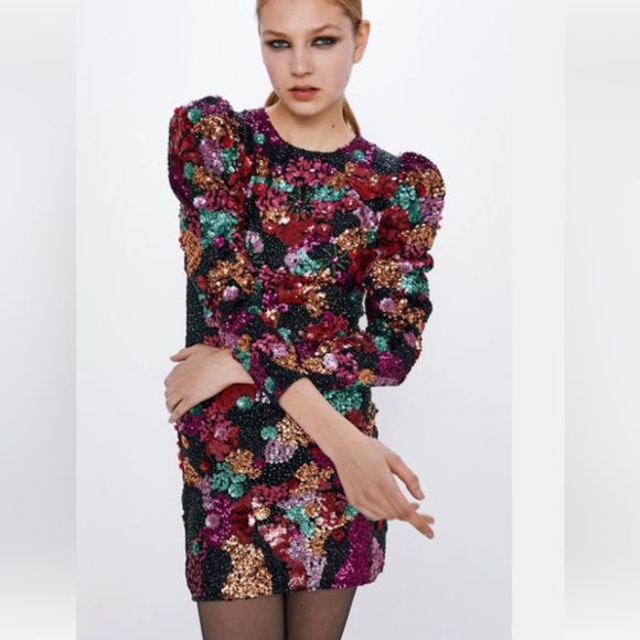 Zara | Dresses | Zara Embroidered Mini Dress | Poshmark
